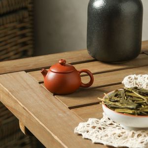 Super Mini théière en argile violette de haute qualité avec poignée en céramique <span class=keywords><strong>et</strong></span> ornements mignons pour animaux de compagnie pour les voyages ou les cérémonies de thé/café - Product Image 6