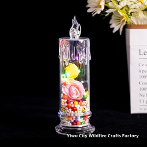 Vela Electrónica LED con Flor Eterna, Rosa Transparente, <span class=keywords><strong>Luz</strong></span> Nocturna para el Día <span class=keywords><strong>de</strong></span> San Valentín, Decoración para Fiestas - Product Image 6