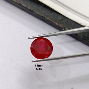 Rubí Cultivado en Laboratorio, Corte Redondo, Gema Suelta, Rojo Intenso, Calidad Premium, Piedra Sintética para Joyería, Hecho a Mano - Product Image 5
