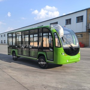 รถชมวิวไฟฟ้าสีเขียวแบบปิด สำหรับการขนส่งในอีโคพาร์คและรีสอร์ท - Product Image 2