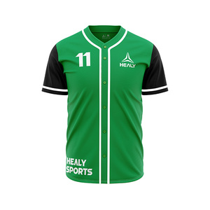 Blanko Gelbe Kinder-Baseballtrikots mit Knöpfen, Maßgefertigte Baseball-Uniform mit Stickerei - Product Image 1