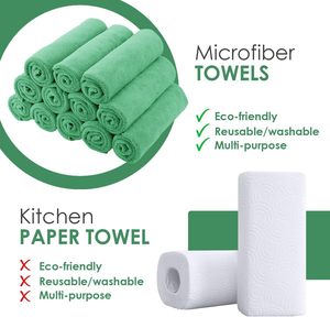Paños de Limpieza Altamente Absorbentes, Sin Pelusa, Reutilizables y Lavables, Toallas de Microfibra para Autos - Product Image 3