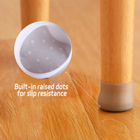 Vente en gros de protège-pieds ronds en silicone durables anti-rayures Art Déco pour chaises, tables et meubles