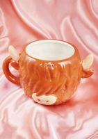 Mug en céramique mignon en forme de vache des Highlands, compatible lave-vaisselle et micro-ondes, design animalier de ferme, cadeau pour les amoureux des animaux, idéal pour la cuisine champêtre