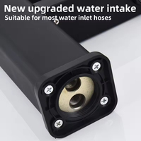 Robinet de lavabo en acier inoxydable à poignée unique noir mat Design classique Mélangeur d'eau chaude et froide Matériau en zinc Fourni en usine