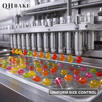 Ligne de production de boba éclatante à haute vitesse 500 kg/h, machine automatique de fabrication de boules de jus, ligne de dépose de boba éclatante PLC