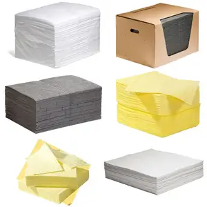 Liquid Absorbing Mats Oil Adsorbent Pad Drum Mat Spill White Sheets Hazardous Pads Roll Antislip Rolls Chemical Sorbent