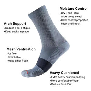 Chaussettes respirantes absorbant les sports de montagne pour hommes, antidérapantes, à haute élasticité, pour vélo - Product Image 2