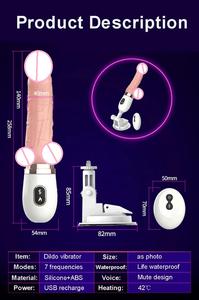 Silikon realistische Dildo Vibrator Fernbedienung <span class=keywords><strong>Penis</strong></span> Heizung Teleskop vibrierende Simulator Eichel Erwachsene Sexspielzeug für Frau - Product Image 6