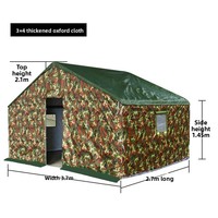 Carpa de Camuflaje Impermeable de Tela Oxford para Obras de Construcción, de Cuatro Estaciones, 3x4 Metros, Resistente para Exteriores y a Prueba de Lluvia