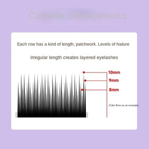 LC-Type ขนตาจิ้งจอกปลูกถ่ายอวัยวะ Thai-type L-Type รูปกระต่ายมุมกว้างรูปแมวการ์ตูนดอกคาเมลเลียไม่กระจายรากสังเคราะห์ - Product Image 3
