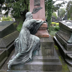 Une nouvelle statue d'ange en bronze avec une technique de moulage de conception de <span class=keywords><strong>pierre</strong></span> <span class=keywords><strong>tombale</strong></span> créative <span class=keywords><strong>pour</strong></span> la décoration de tombes et les objets de collection d'art - Product Image 6