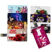 Clé USB personnalisée en forme de carte plastique, 2.0, 128 Mo, 256 Mo, 512 Mo, 1 Go, 2 Go, 4 Go, type carte de visite