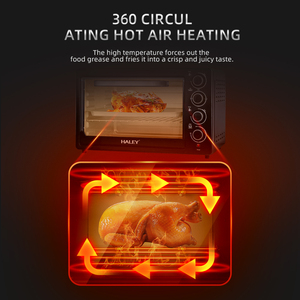 Haley thương hiệu 38 lít Countertop điện lò nướng bánh pizza tốt nhất đối lưu Lò nướng bánh mỳ cho hộ gia đình sử dụng nướng bánh mì nướng chức năng ấm áp - Product Image 4