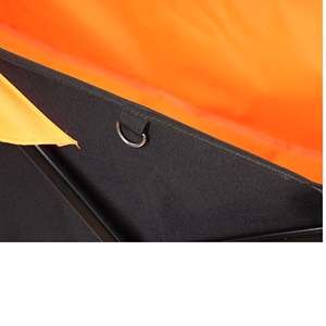 DB Extra Long Extender Chariot pliant avec grande capacité Jardin Shopping Beach Cart en noir et orange pour outils - Product Image 4