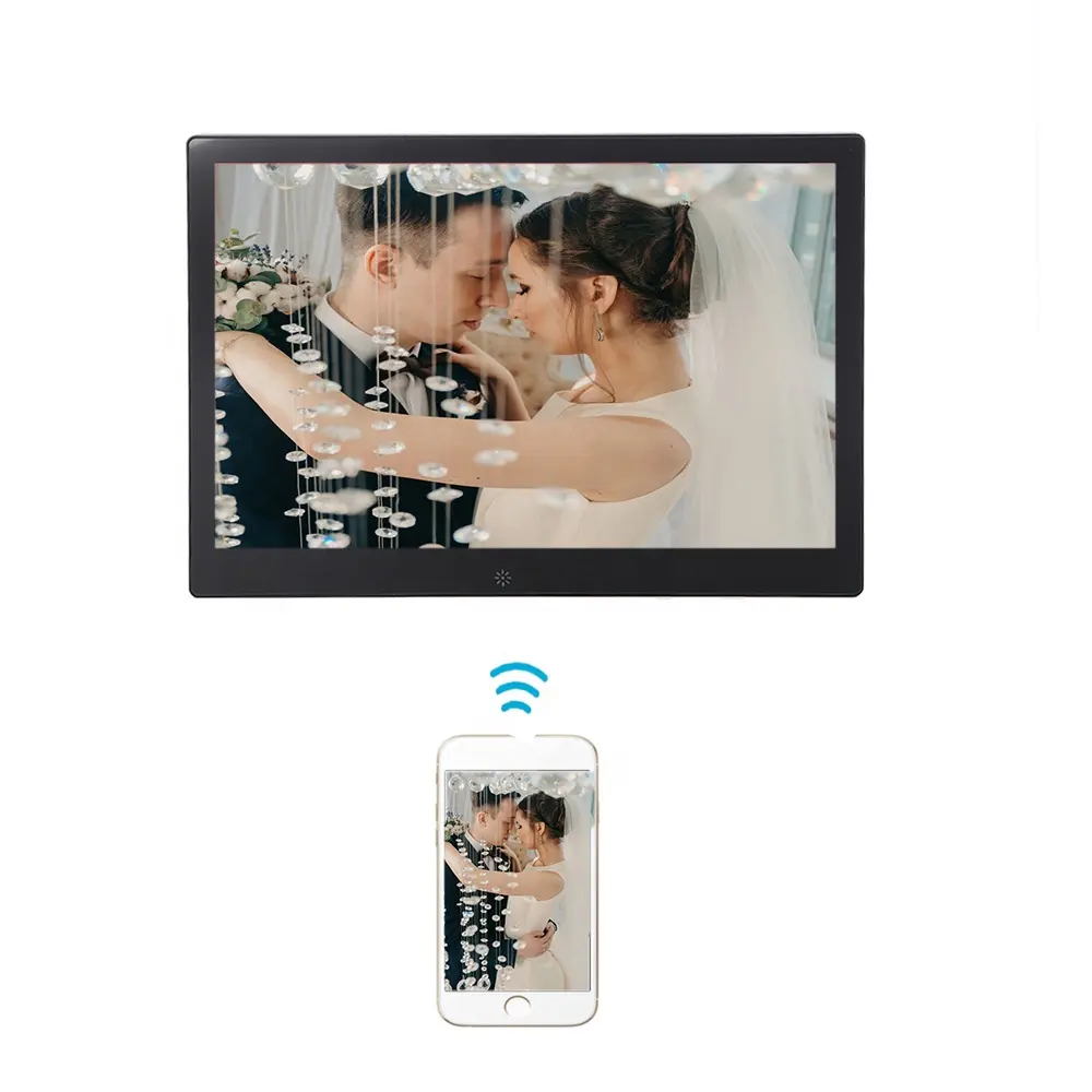 Frameoアプリ13インチクラウドはモバイルから写真を送信無制限のトラフィックタッチスクリーンデジタルフォトフレーム