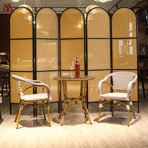 Mobilier d'extérieur pour restaurant, patio, jardin, salle à manger, <span class=keywords><strong>chaise</strong></span> avec accoudoirs, bambou, rotin, hôtel, <span class=keywords><strong>terrasse</strong></span>, café, <span class=keywords><strong>chaise</strong></span> <span class=keywords><strong>de</strong></span> bistro français parisien - Product Image 4