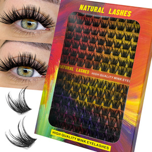 Faux cils en grappe segmentée à grande capacité, 14 rangées, pour application individuelle, cils 3D volumineux et bouclés, pour salon et DIY - Product Image 1