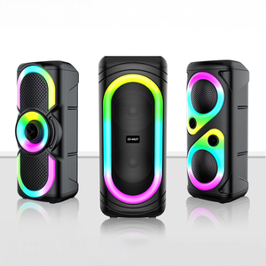 مكبر صوت 4 بوصة مع إضاءة خلفية RGB يدعم ميكروفون كاريوكي ، مضخم صوت خارجي مكبر صوت محمول - Product Image 1
