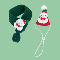 Ensemble de bandanas sportifs pour animaux de compagnie pour l'hiver et Noël, écharpes et cache-cols en tricot doux pour chats et chiens, accessoires parfaits pour les fêtes