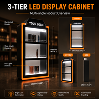 Support de présentation en acrylique personnalisé pour cigarettes avec éclairage LED pour vitrine de magasin de tabac