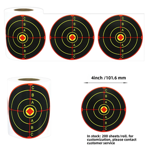 Dericsson Rollo de 200 Hojas de 4 Pulgadas, Adhesivos Fluorescentes Amarillos para Tiro al Blanco, Logotipo Personalizado Disponible - Product Image 5