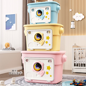 Childrens Astronaut <b>Storage</b> Box Rectangle Thickened Cartoon Toy Organizer For Kids Bedroom - Product Image 3