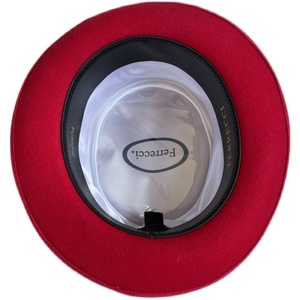 Chapeau Fedora en feutre classique unisexe R183 100% laine avec logo personnalisé, bord court, rouge, <span class=keywords><strong>Porkpie</strong></span> pour hommes - Product Image 5