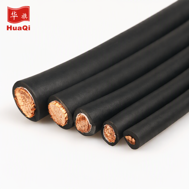 Huaqi High Flexibility Flame-Resistant Flexible Copper Welding Cable with Rubber Sheath for Industrial Power Cable Applications