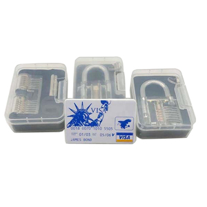 Offre Spéciale Transparent Coupe Pratique Serrure pick set avec <span class=keywords><strong>james</strong></span> <span class=keywords><strong>bond</strong></span> <span class=keywords><strong>007</strong></span> carte de crédit formation Compétences serrure kit - Product Image 2