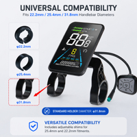 Pantalla LCD a color para bicicleta eléctrica Yolin, 36V 48V 52V, pantalla LCD para bicicleta eléctrica con protocolo UART para ENGWE Ebike