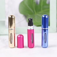 Bon prix vide en verre mini bouteille de parfum aluminium métal rechargeable atomiseur de parfum vaporisateur