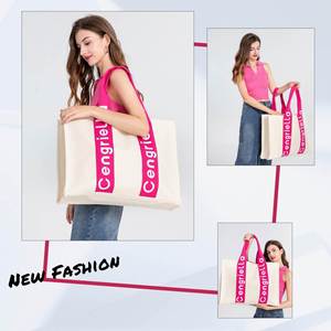 Fashionable Heavy Duty Over Size Extra <b>Large</b> Reusable Shopping <b>Bag</b> <b>Canvas</b> Tote <b>Bags</b> With Custom Printed Logo - Product Image 4