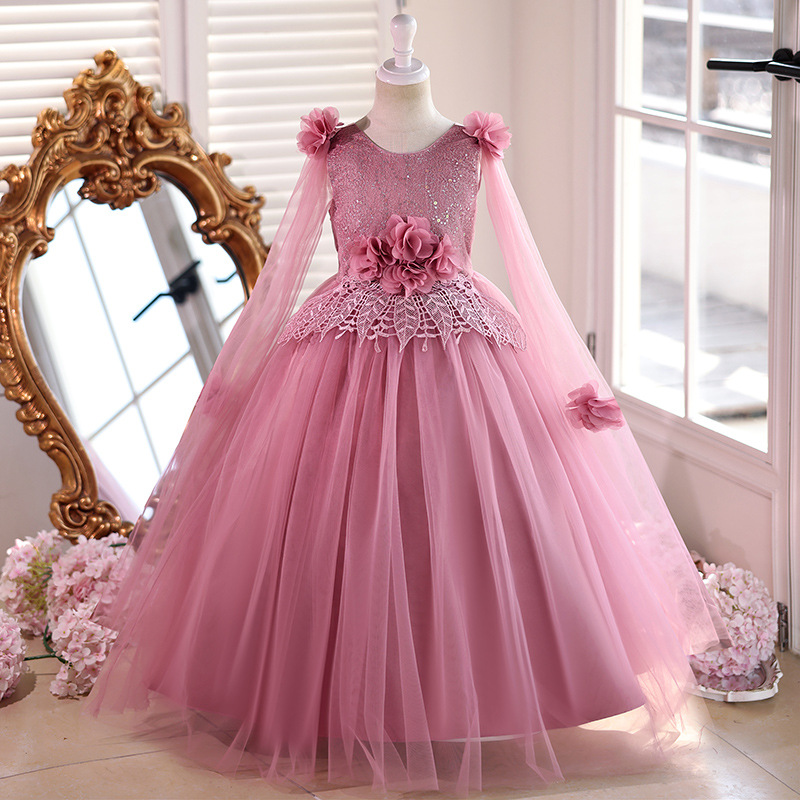 open lace back dress Tiffany Princess 13786 Size 6 Pink Girls Pageant Dress Crystal Bodice Ballgown A Line High Neck Formal
