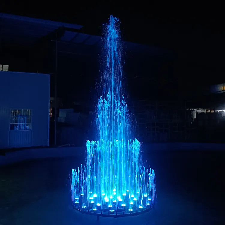 Fontaine dansante en acier inoxydable spectacle optimal audio danse fontaine d'eau lumière pour hôtels