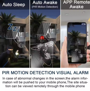 Caméra de surveillance PTZ solaire Ubox, double objectif, sans fil, intérieure, WiFi, carte SIM 4G, CMOS <span class=keywords><strong>5MP</strong></span> - Product Image 5