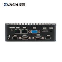 Zunsia Intel J4105 J4125 DDR4 Linux X86 Cloud Terminal Client mince PC VGA 6COM RS232 double routeur Lan sans ventilateur Mini PC industriel