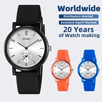 Reloj de Cuarzo SKMEI 2654 con Logotipo Personalizado Simple, Caja de Plástico Transparente, Movimiento de Cuarzo Resistente al Agua, Reloj de Lujo para Hombre