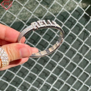 <span class=keywords><strong>Bracciale</strong></span> Personalizzato in Moissanite, Supera il Test VVS, Placcato in <span class=keywords><strong>Argento</strong></span>, Oro 10K 14K 18K, Bracciali <span class=keywords><strong>con</strong></span> Lettere Personalizzate - Product Image 3