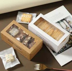 Tùy chỉnh Cookie bánh bánh cuộn ngăn kéo các tông hộp giấy Matt cán bốn màu dùng một lần tùy chỉnh logo màu rõ ràng cửa sổ - Product Image 5