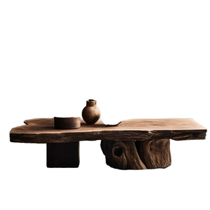 <span class=keywords><strong>Table</strong></span> <span class=keywords><strong>basse</strong></span> ronde moderne et portable pour salon avec rangement, étagère ouverte à 2 niveaux, meuble en bois pour chambre, bureau, appartement - Product Image 1