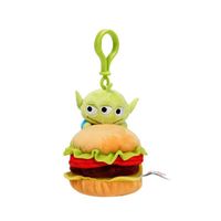 Peluche Ours Hamburger Trois Yeux HuaWang avec Rembourrage en Coton PP, Breloque de Sac à Dos, Livraison Directe Disponible