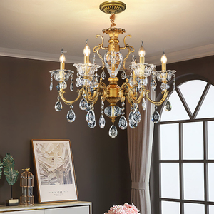 Lustres en cristal pour la décoration de salle de bal d'hôtel VH, lustres suspendus en <span class=keywords><strong>laiton</strong></span> pour salle à manger à domicile - Product Image 2