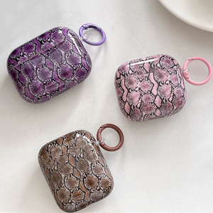 Étui pour écouteurs Apple <span class=keywords><strong>Airpods</strong></span> 2 3 4 Pro2 avec motif de peau de python brillant, housse pour écouteurs sans fil pour <span class=keywords><strong>Airpods</strong></span> Pro3, boîte de charge - Product Image 1