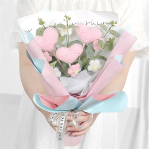 Ramo de Tulipanes Artificiales Tejidos a Mano, Flor Eterna de Lana, Regalo Creativo para Graduación, Año Nuevo Chino - Product Image 3