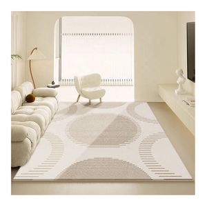 Tappeti Nordici <span class=keywords><strong>Beige</strong></span> in Materiale DA per Soggiorno, Camera da Letto, <span class=keywords><strong>Tappeto</strong></span> Floreale Antiscivolo per Sala da Pranzo - Product Image 2
