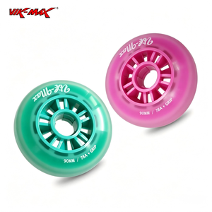 ล้อสเก็ตน้ำแข็งแบบอินไลน์สีขาวรุ่นใหม่ปี 2026 แบบสองชั้นสั่งทำพิเศษ, วัสดุ Vik-Max PU+PP, มีสินค้าในสต็อก, ขายส่งจำนวนมาก - Product Image 1