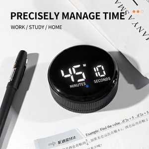 Minuteur rotatif LED magnétique, compte à rebours, apprentissage <span class=keywords><strong>de</strong></span> la gestion du temps, <span class=keywords><strong>chronomètre</strong></span> numérique multifonctionnel vertical rechargeable - Product Image 4