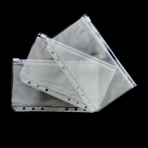 A5/A6/A7พีวีซีฝ้าซิปล็อคแฟ้มวางแผนกระเป๋าแฟ้มที่ใส่ซองจดหมายใส6รูแฟ้ม A6แฟ้มซองเงินสดใบหลวม - Product Image 2