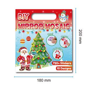 Autocollants mosaïques pour enfants, jouets faits main, bricolage, autocollants miroir brillants à colorier, autocollants de vacances - Product Image 1